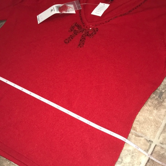 Norton McNaughton Petites Red Holiday Sweater - Picture 7 of 8